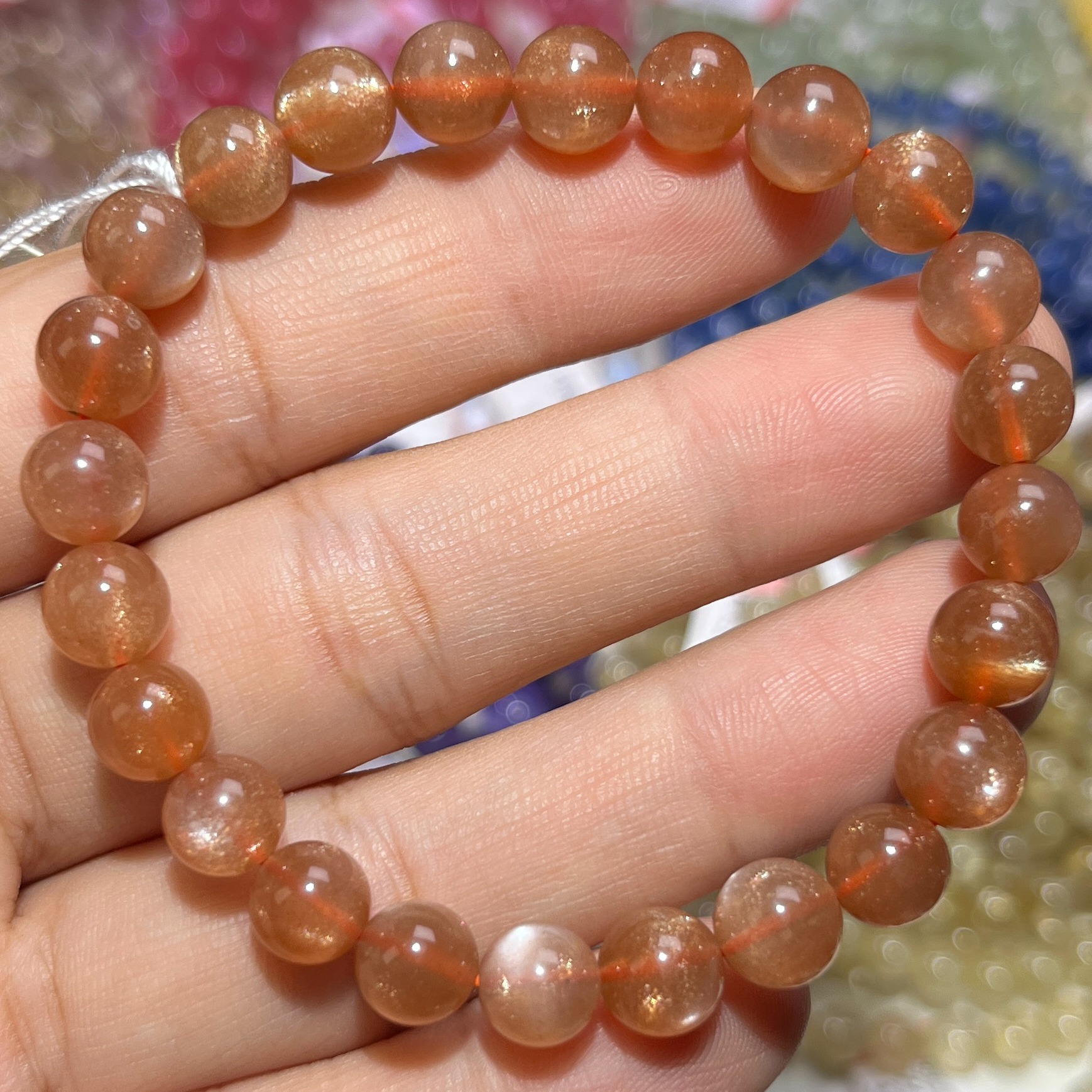NO.3593天然橙月光手链7.5mm14g