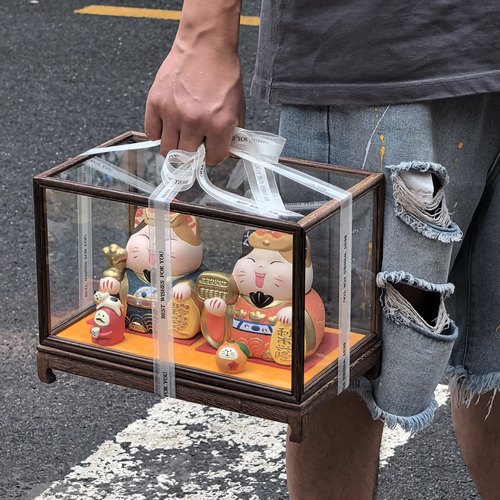 开业礼品陶瓷招财猫家居摆件