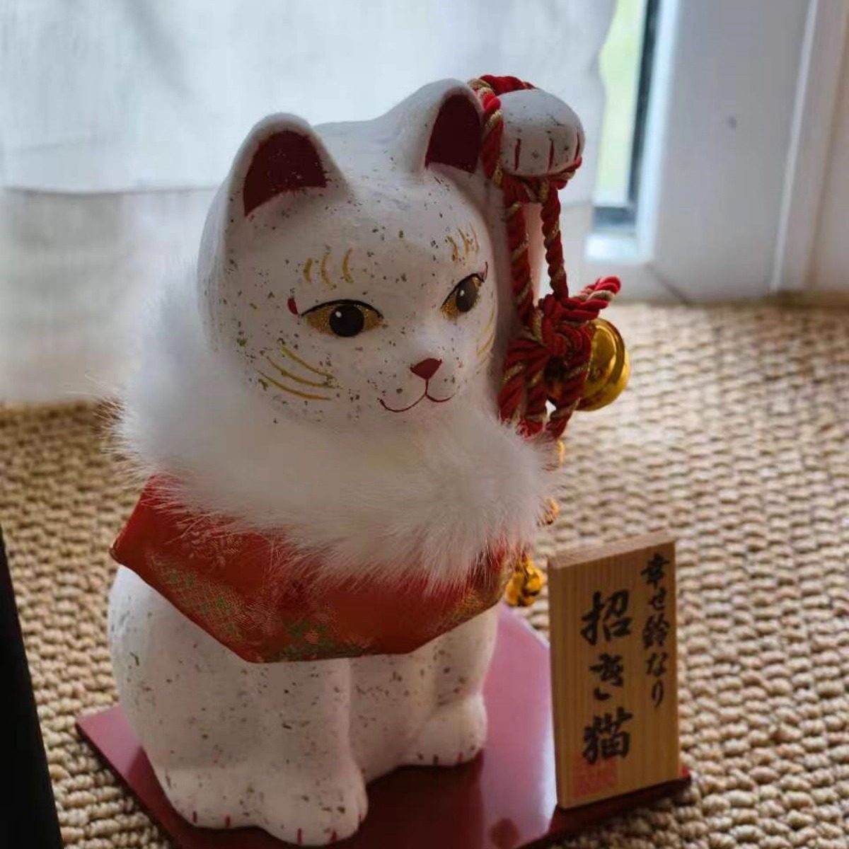 龙虎作日本进口手工陶瓷招财猫