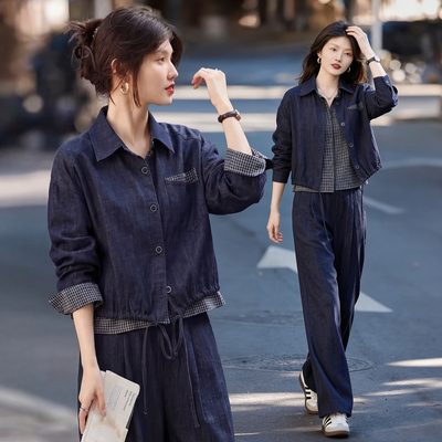 2026超火穿搭一整套春季新款休闲女装两件套早春牛仔漂亮套装女