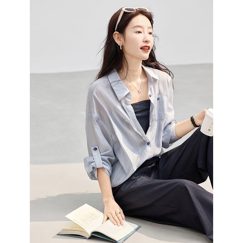 2025年秋季新款莱赛尔 衬衫吊带长裤三件套装女装SXTZE25079