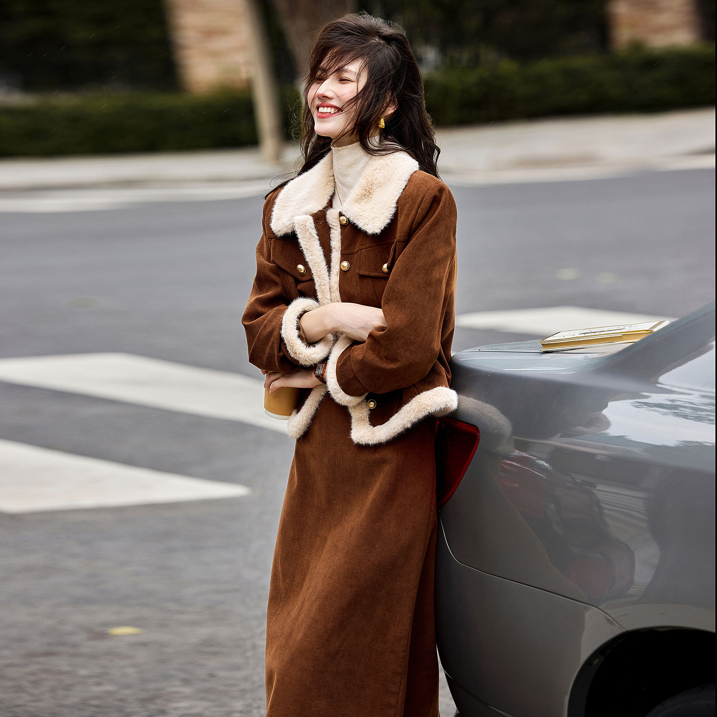 时尚气质复古美拉德初冬夹克半身裙套装女士2024年秋冬新品两件套,女装/女士精品,时尚套装,淘宝优惠券,粉丝福利购,淘宝优惠卷