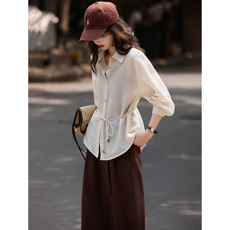 苏醒的乐园2026春季新款休闲衬衫吊带长裤三件套装女