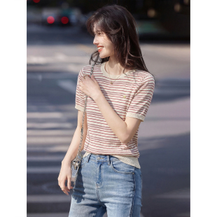 条纹套头针织衫 短袖 SXZZS26032 新款 2026年夏季