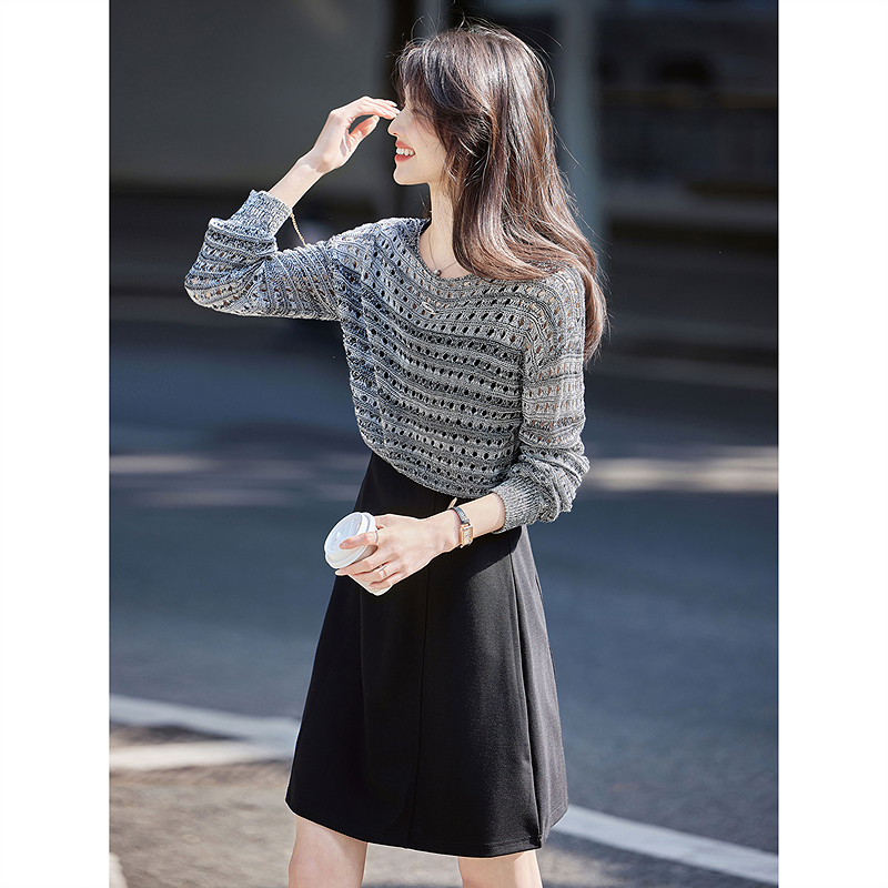 苏醒的乐园修身背心连衣裙套头针织气质两件套装2025