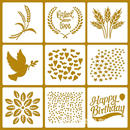 麦穗咖啡 三角板 镂空 绘画模板各类尺 量角器所然 喷绘 新款