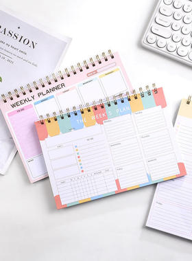 周计划本PP面线圈便签本WeeklyPlanner笔记本子创意笔记本/记事本