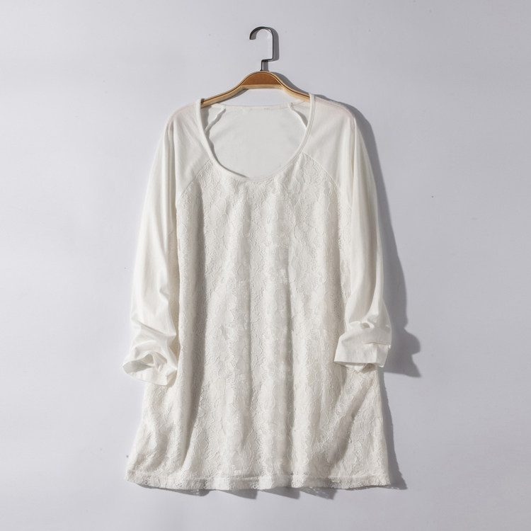 出口欧美单女装胸围86-110cm 圆领插肩九分袖纯色蕾丝衫女T恤I315在类目 女装/女士精品, 蕾丝衫/雪纺衫中 - 来自Buy2taobao.com提供专业的淘宝代购服务