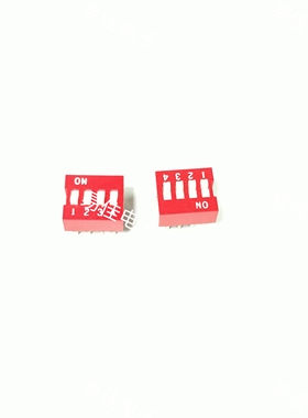 测拨 拨动开关   红色  4P