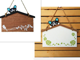 童趣卡通儿童门牌挂牌创意家居装饰品欧式木质个性复古壁饰可定制