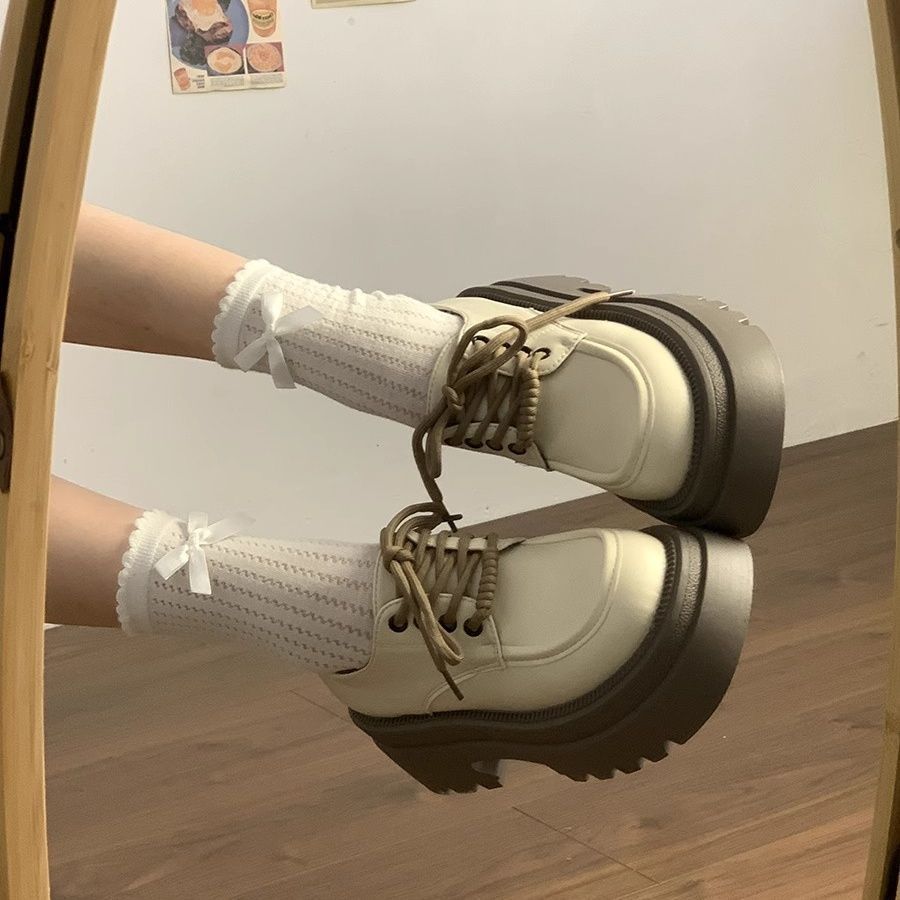 厚底增高时尚小皮鞋女式新款单鞋