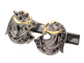 钉南瓜cufflinks 精品袖 扣动物植物袋鼠大象马玫瑰狗鸟鱼袖 E4072