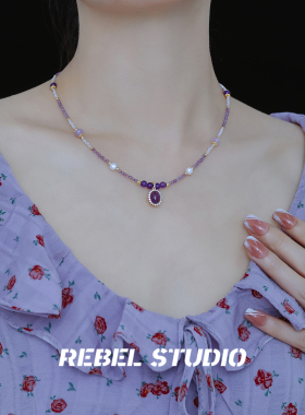 rebelstudio紫水晶淡水珍珠项链