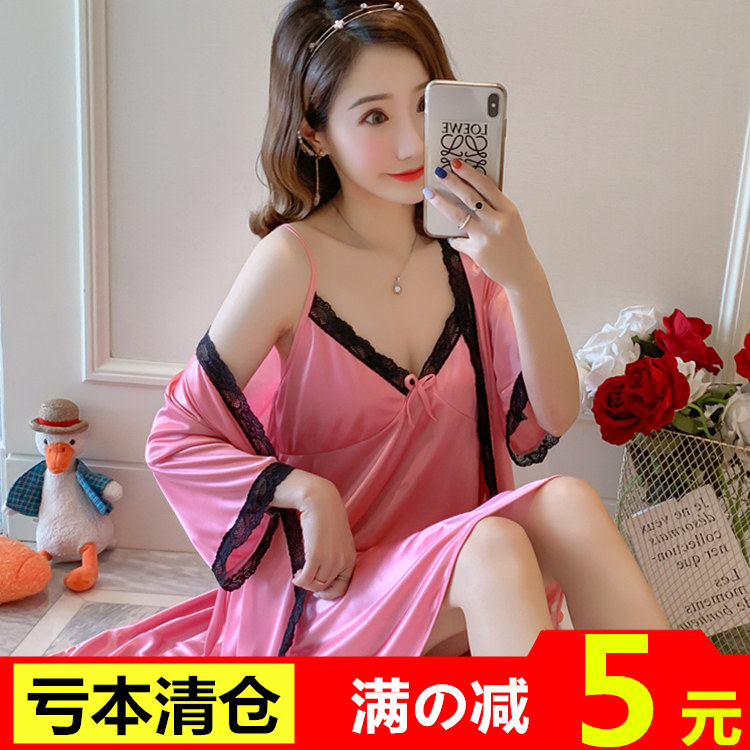 薄款性感夏季短袖公主风吊带睡裙