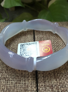 白色中宽加厚天然无烧玛瑙手镯