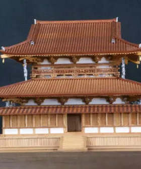小林工艺1/70法隆寺金堂木制拼装模型玩具