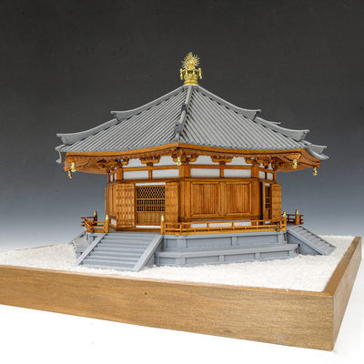 日本木制手工拼装梦殿立体益智