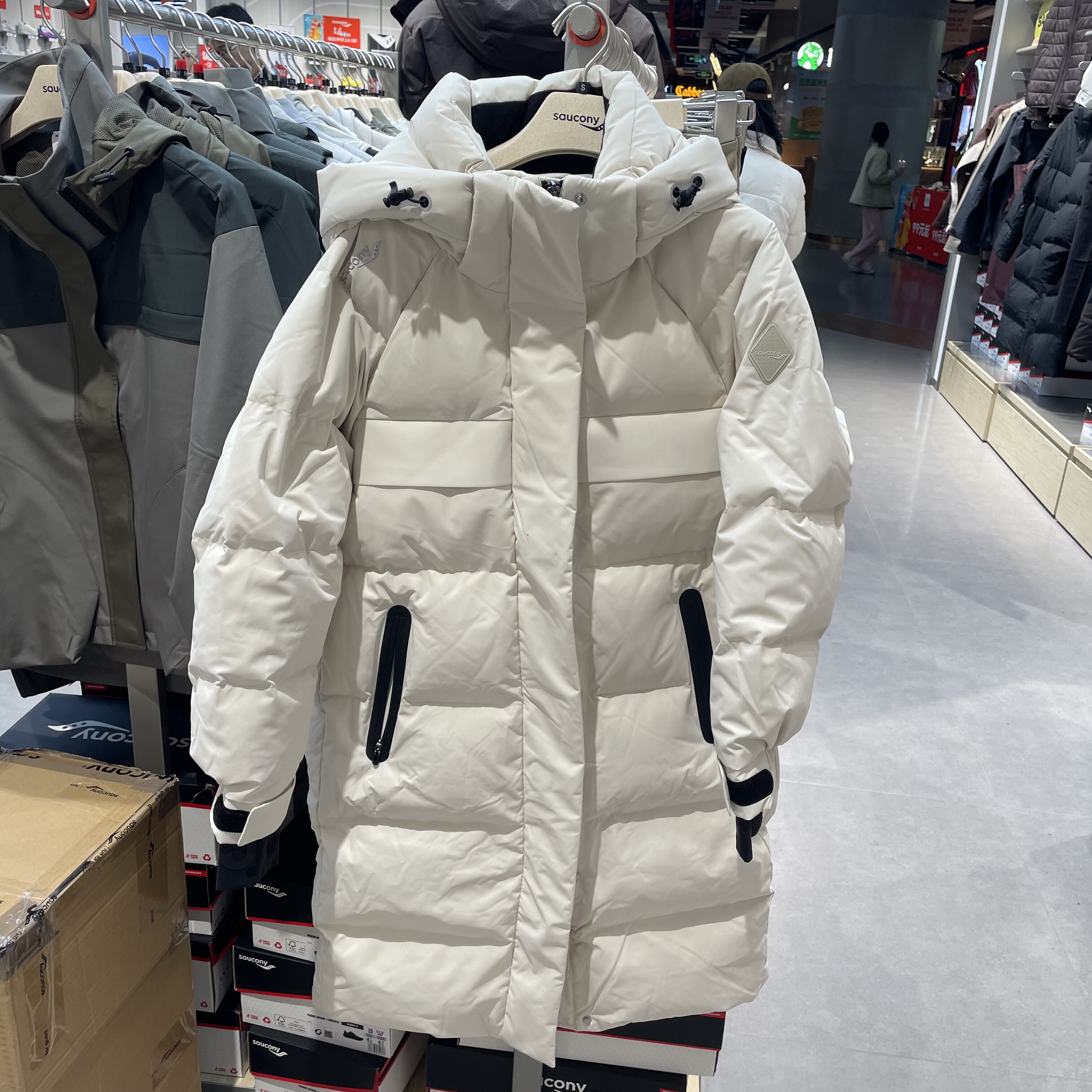 Saucony索康尼女款都市生活H型梭织长款宽松羽绒服SA1250DJ12L,运动服/休闲服装,运动羽绒服,淘宝优惠券,粉丝福利购,淘宝优惠卷