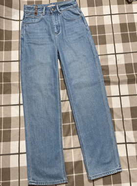 巴布正品 修身显瘦加薄绒男友裤 牛仔裤 83339