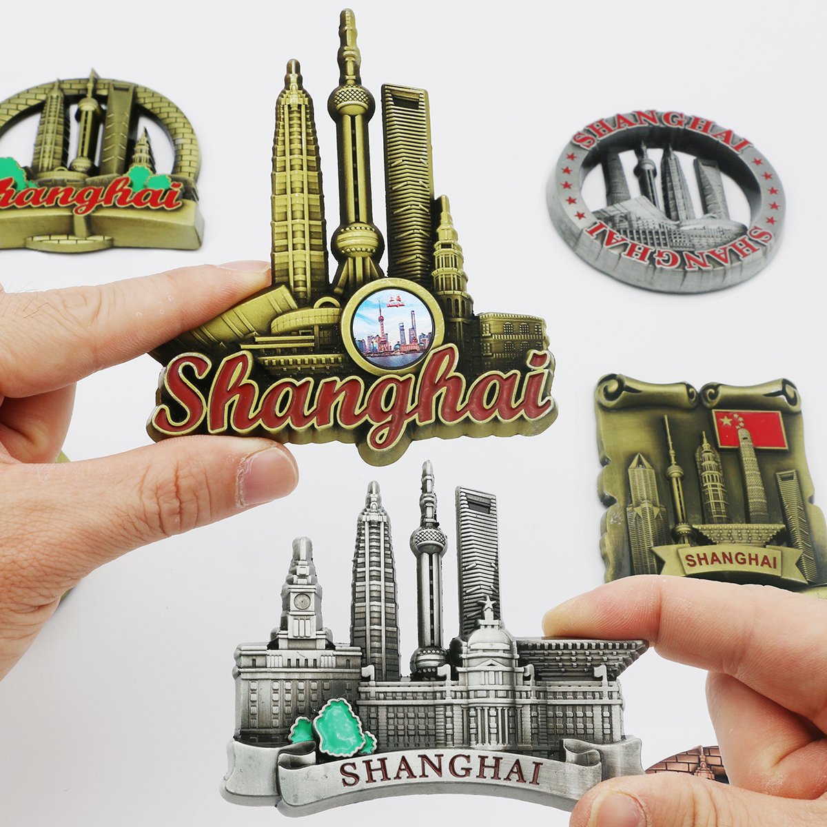 上海城市东方明珠金属冰箱贴装饰