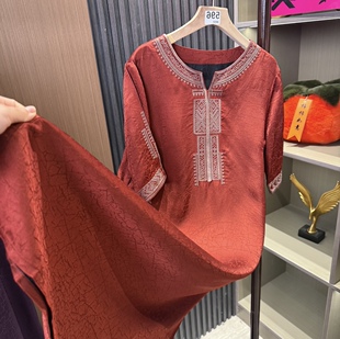 国风时尚 新中式 百搭刺绣连衣裙女 新款 2026夏季