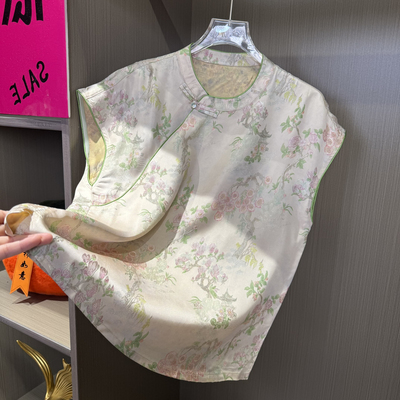 【梨花细雨】2026春夏新款显瘦香云纱新中式宽松上衣