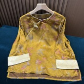 轻奢国风重磅上衣 印花长袖 金桂疏影 新中式