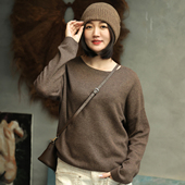 112010羊绒圆领经典 宽松套头衫 四色可选简约高级感纯色慵懒风上衣