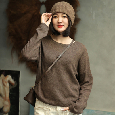 长袖圆领经典套头软糯亲肤羊绒衫