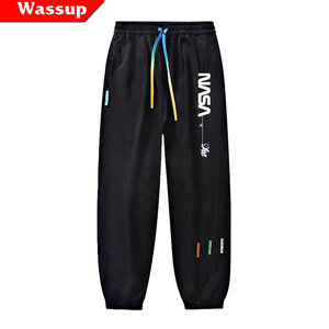 WASSUP RIGHT宽松大码裤子男夏季新款青少年学生束脚运动休闲长裤
