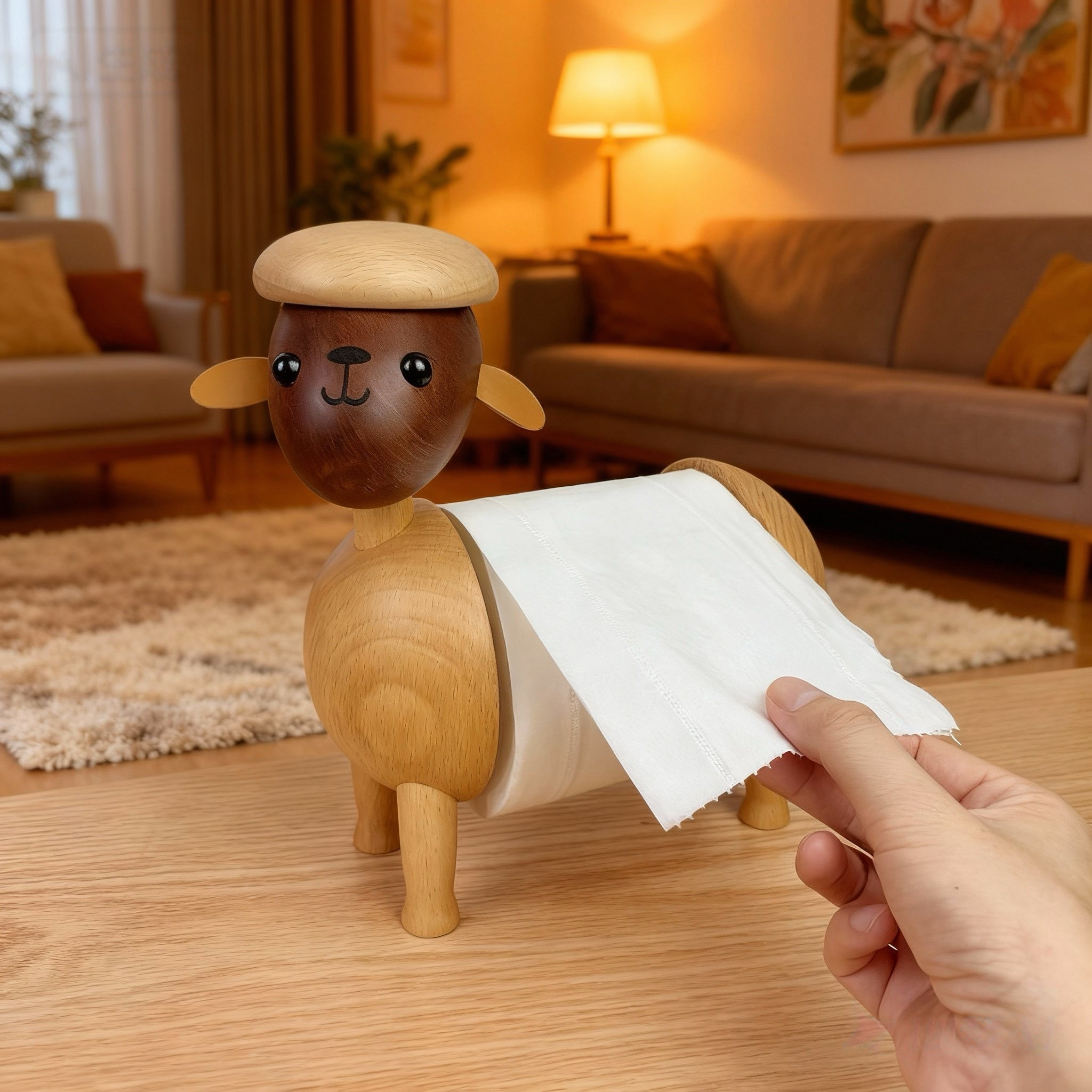 清仓小眼睛小羊咩咩纸巾架厨房壁挂卷纸筒毛驴纸巾架厨卷纸架