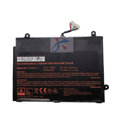 P950BAT-4适用炫龙耀9000 未来人类T800 T1000 蓝天P957HR电池