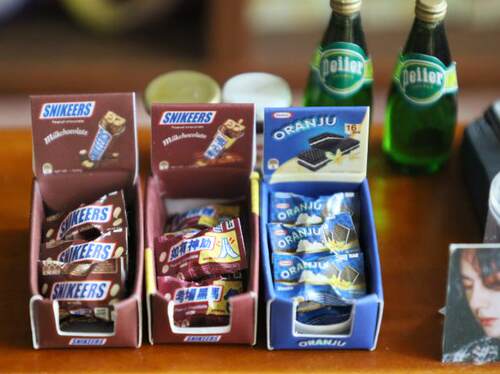 迷你玩具微缩食玩零食士力架模型