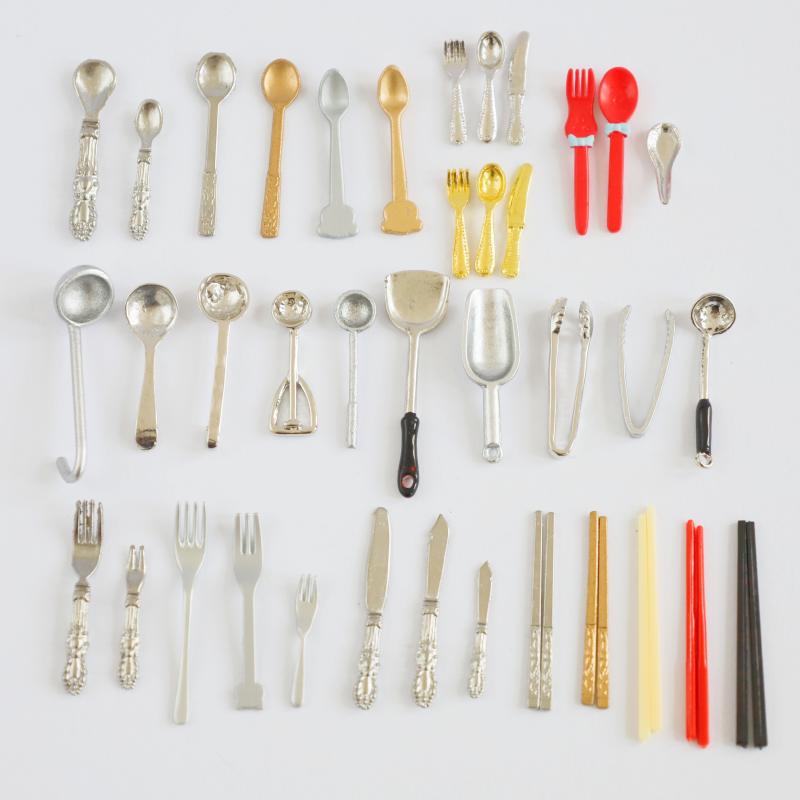 迷你玩具微缩食玩刀叉勺模型