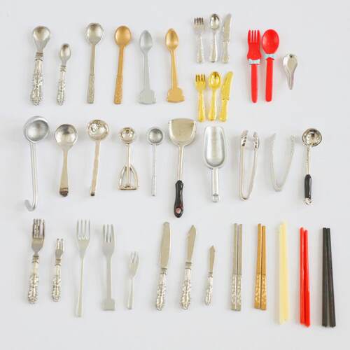 迷你玩具微缩食玩刀叉勺模型
