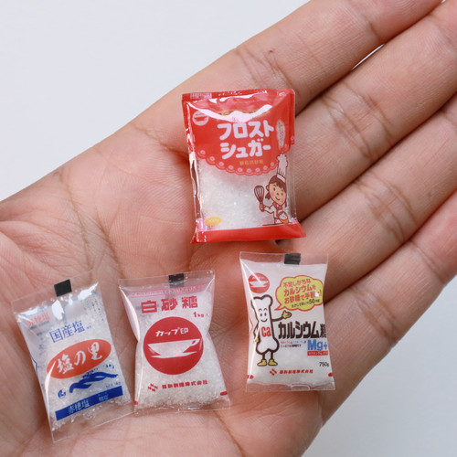 迷你微缩仿真模型食玩白砂糖袋装娃屋场景配件