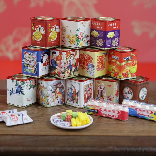 合金迷你仿真玩具经典饼干罐