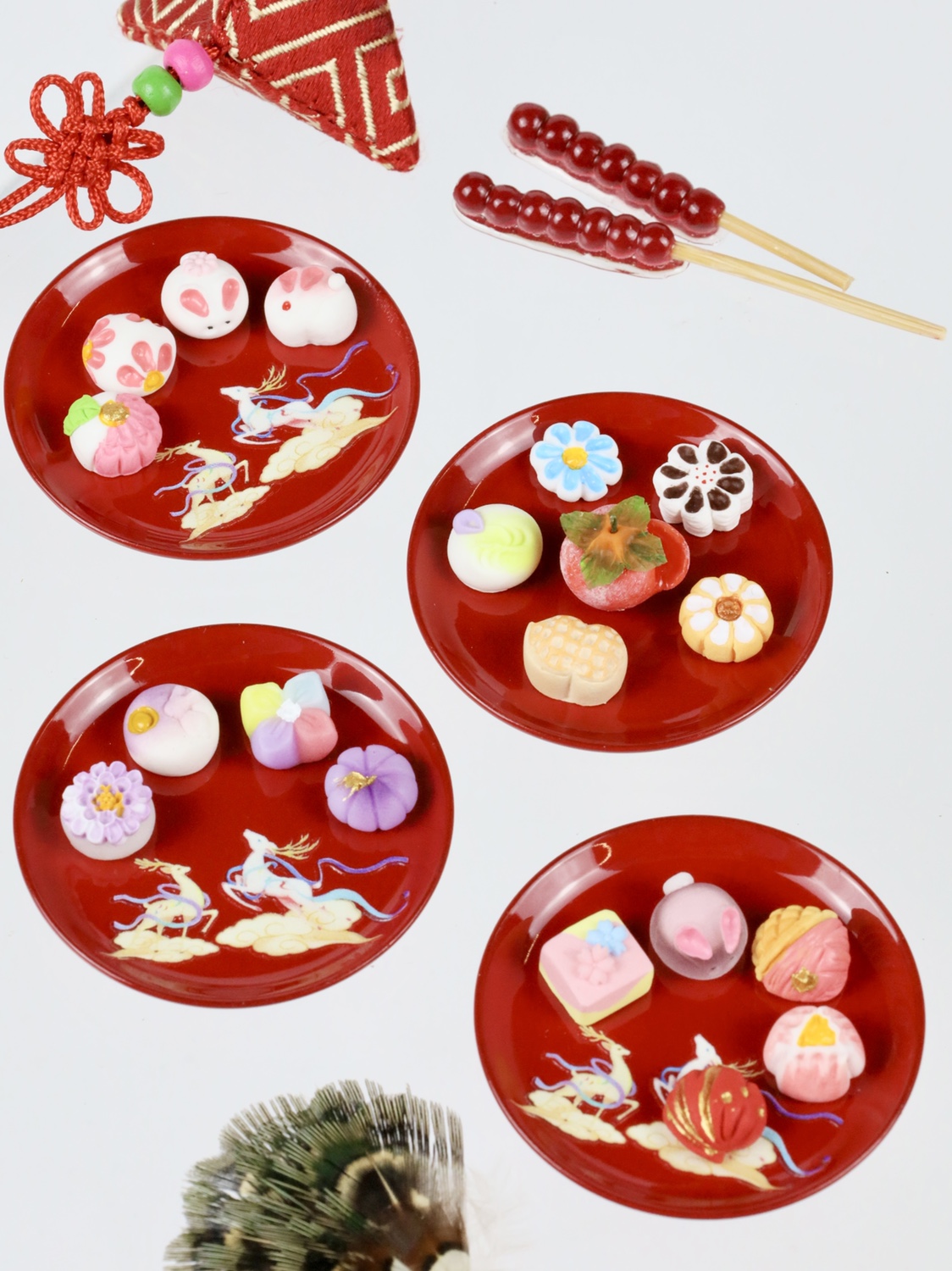 不能吃微缩玩具中式点心盘模型