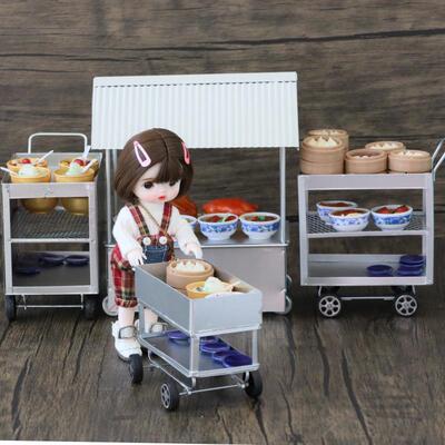 迷你玩具微缩食玩过家家餐车模型