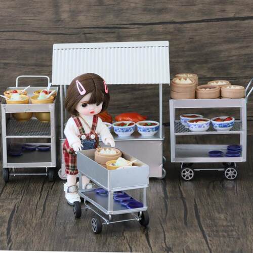 迷你玩具微缩食玩过家家餐车模型