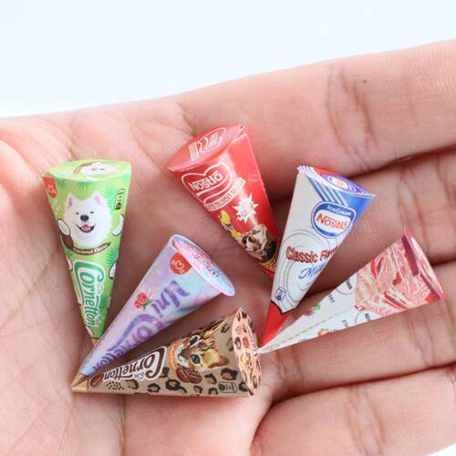 微缩食玩迷你玩具仿真甜筒模型