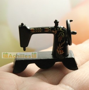 嫁喜怀旧合金缝纫机车头 微缩粘土场景用中式 DOLLHOUSE 迷你
