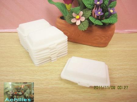 迷你家具娃娃屋微型用粘土白色