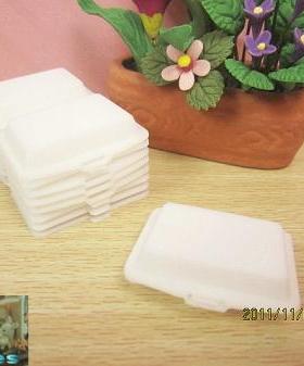 迷你家具娃娃屋微型微缩粘土场景用迷你白色饭盒一个