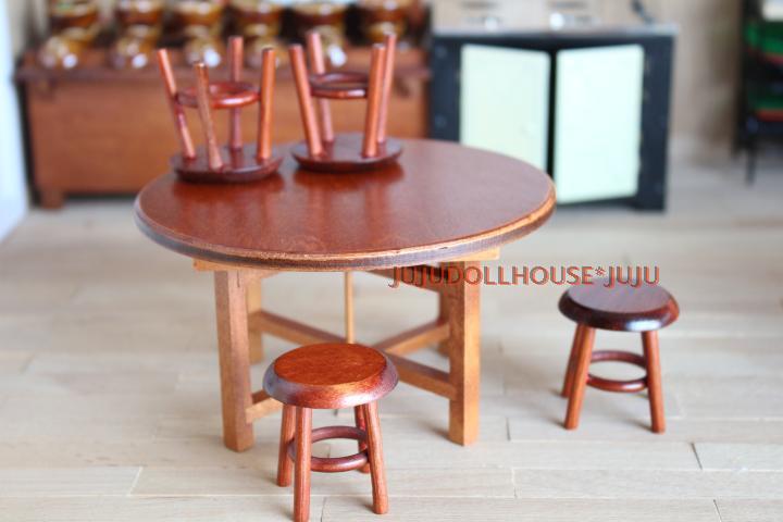 迷你玩具微缩食玩折叠桌椅套装