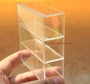 亚克力三层架 12娃娃屋粘土人森林小布兵人OB11微缩场景模型