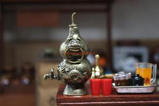 场景 娃娃屋粘土微缩迷你家具老式 药铺凉茶葫芦龙壶模型