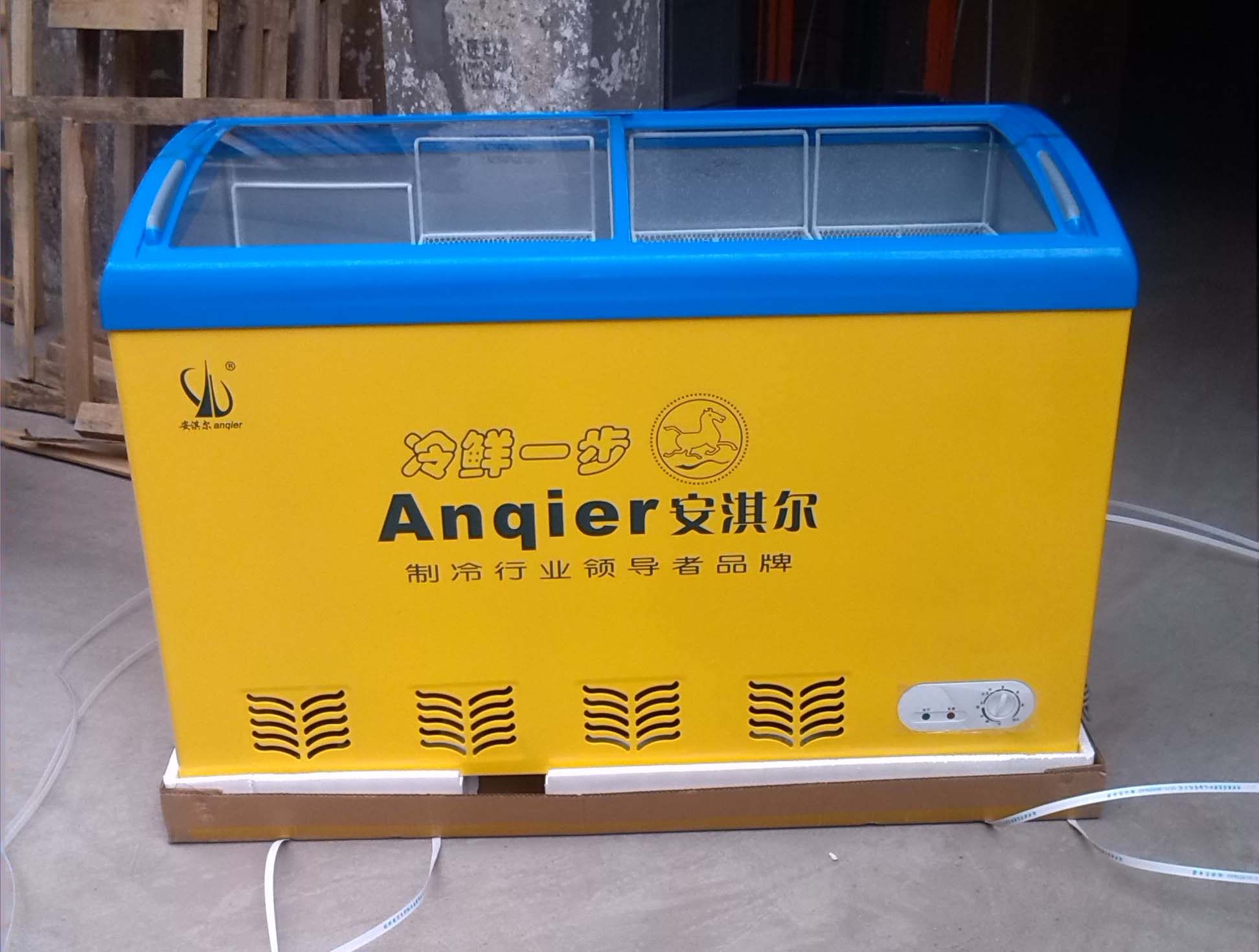 展会租赁卧式冰柜出租圆弧玻璃门238l冷冻冷藏冰淇淋柜雪糕柜出租