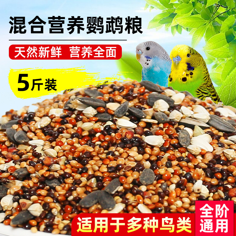 虎皮鹦鹉饲料玄凤鸟粮带壳黄谷子小米牡丹鸟食五色黍子混合鸟粮_虎窝淘