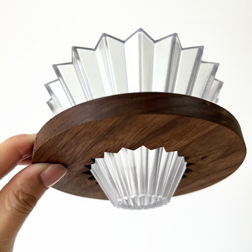 Origami杯托折纸滤杯锯齿木托款